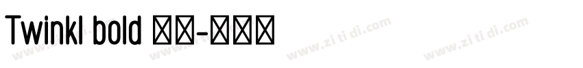 Twinkl bold 粗体字体转换